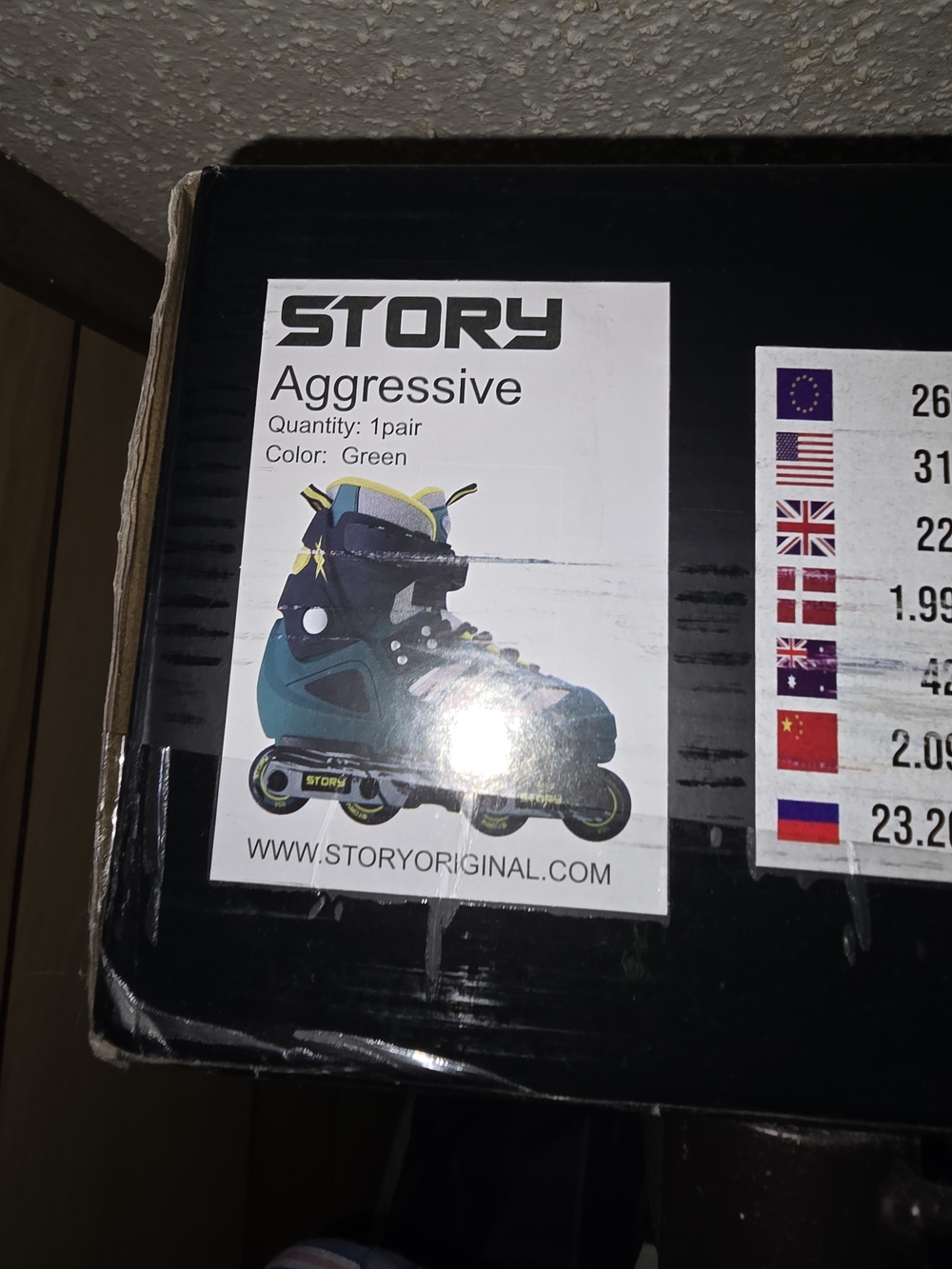 Story Aggressive Inline Skates Size 11 Mens